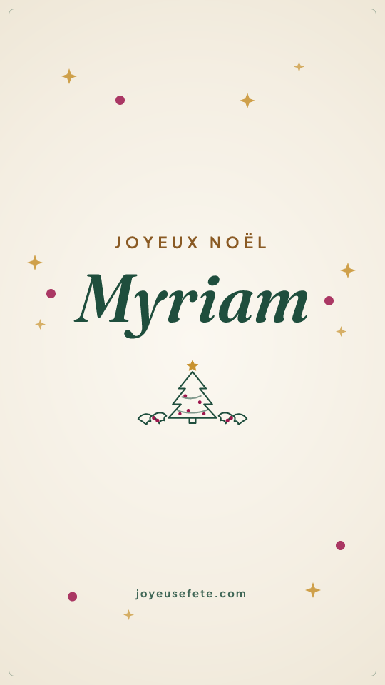 Image « Joyeux Noël Myriam » au format story