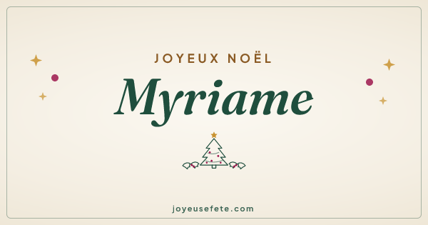 Image « Joyeux Noël Myriame » au format large
