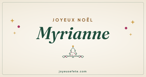 Image « Joyeux Noël Myrianne » au format large