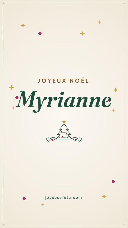 Image « Joyeux Noël Myrianne » au format story