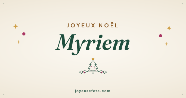 Image « Joyeux Noël Myriem » au format large