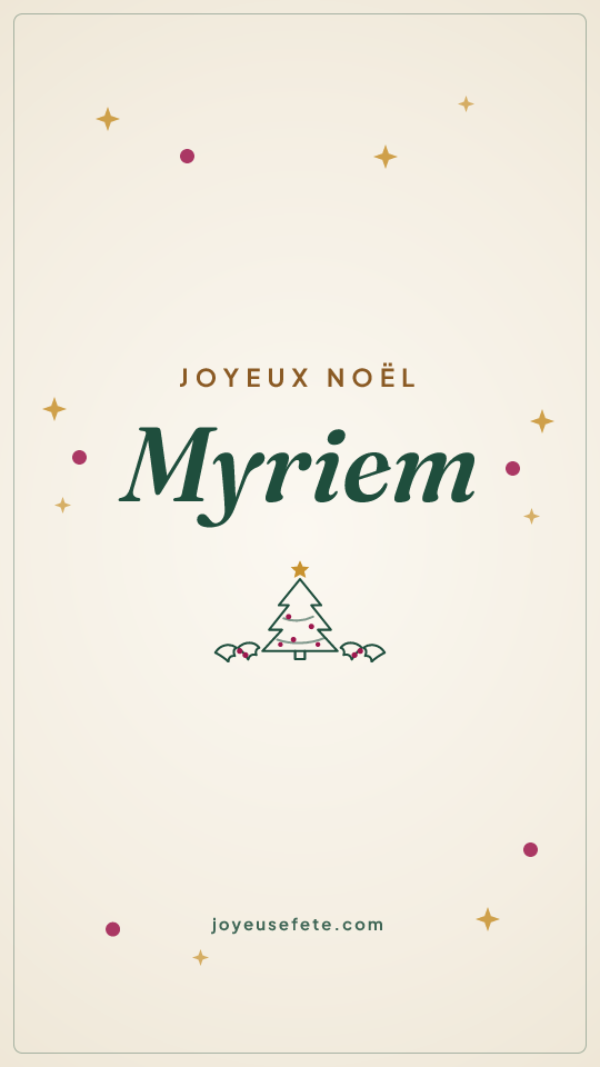Image « Joyeux Noël Myriem » au format story