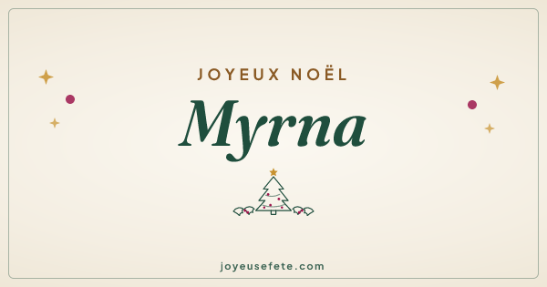 Image « Joyeux Noël Myrna » au format large