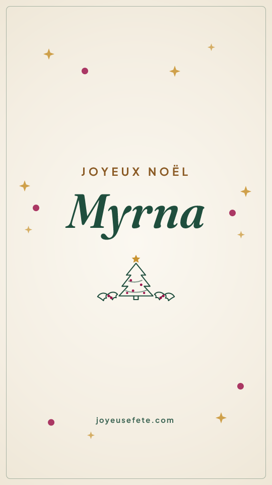 Image « Joyeux Noël Myrna » au format story