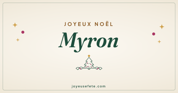 Image « Joyeux Noël Myron » au format large