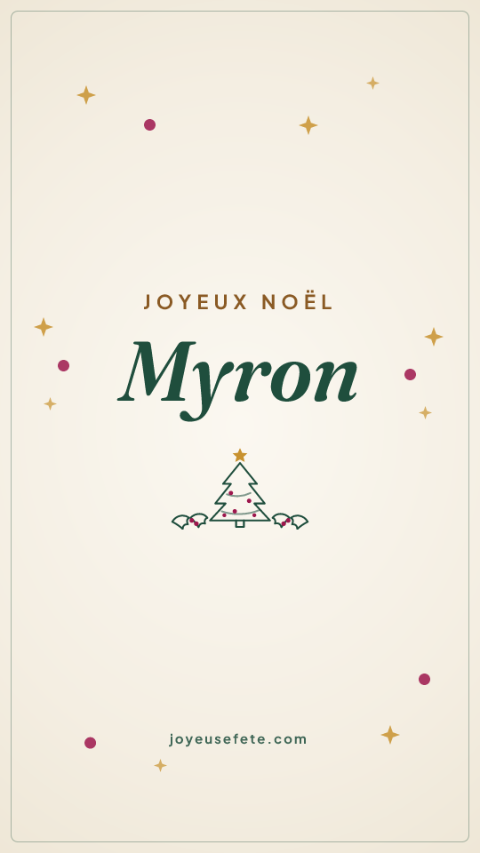 Image « Joyeux Noël Myron » au format story
