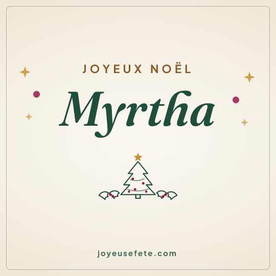 Image carrée « Joyeux Noël Myrtha » pour WhatsApp
