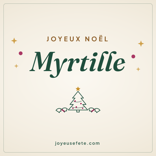 Image carrée « Joyeux Noël Myrtille » pour WhatsApp
