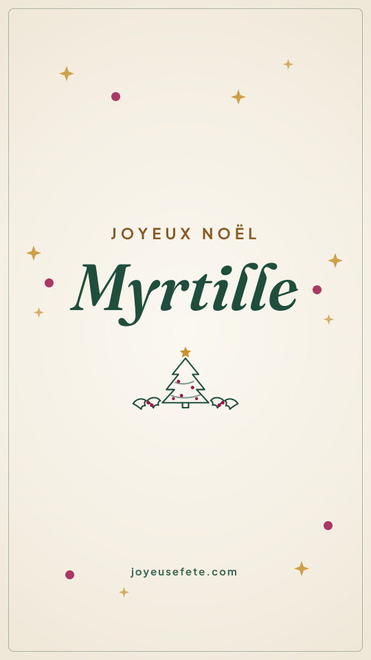 Image « Joyeux Noël Myrtille » au format story