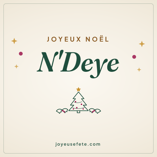 Image carrée « Joyeux Noël N'Deye » pour WhatsApp