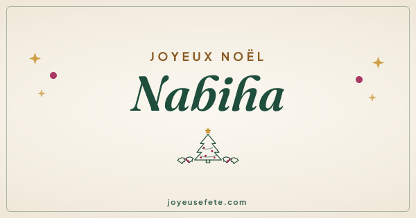 Image « Joyeux Noël Nabiha » au format large