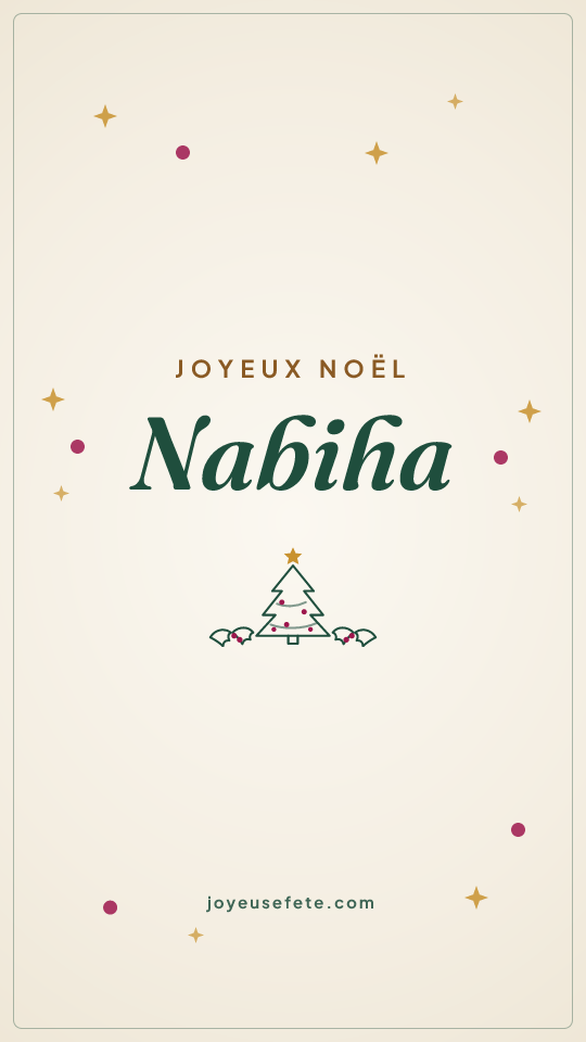 Image « Joyeux Noël Nabiha » au format story
