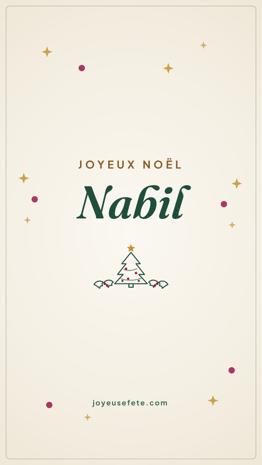 Image « Joyeux Noël Nabil » au format story