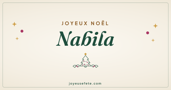 Image « Joyeux Noël Nabila » au format large