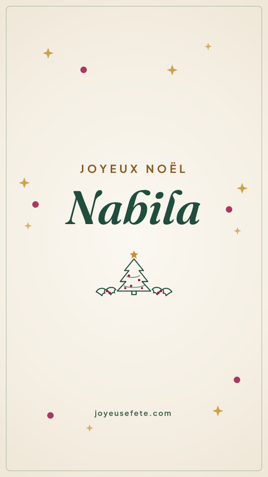 Image « Joyeux Noël Nabila » au format story