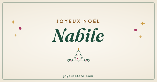 Image « Joyeux Noël Nabile » au format large