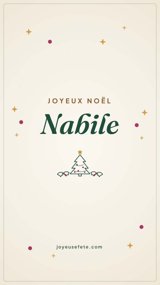 Image « Joyeux Noël Nabile » au format story