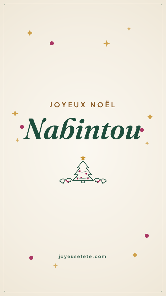 Image « Joyeux Noël Nabintou » au format story