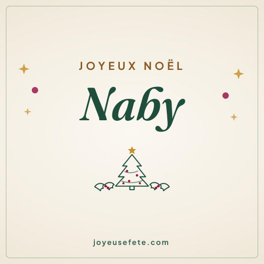 Image carrée « Joyeux Noël Naby » pour WhatsApp