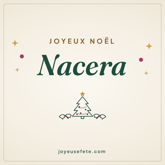 Image carrée « Joyeux Noël Nacera » pour WhatsApp