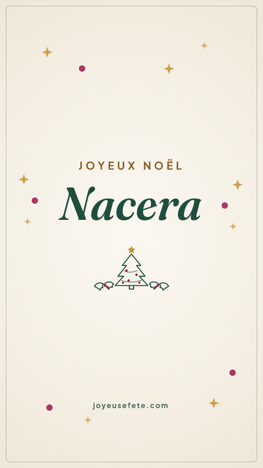 Image « Joyeux Noël Nacera » au format story