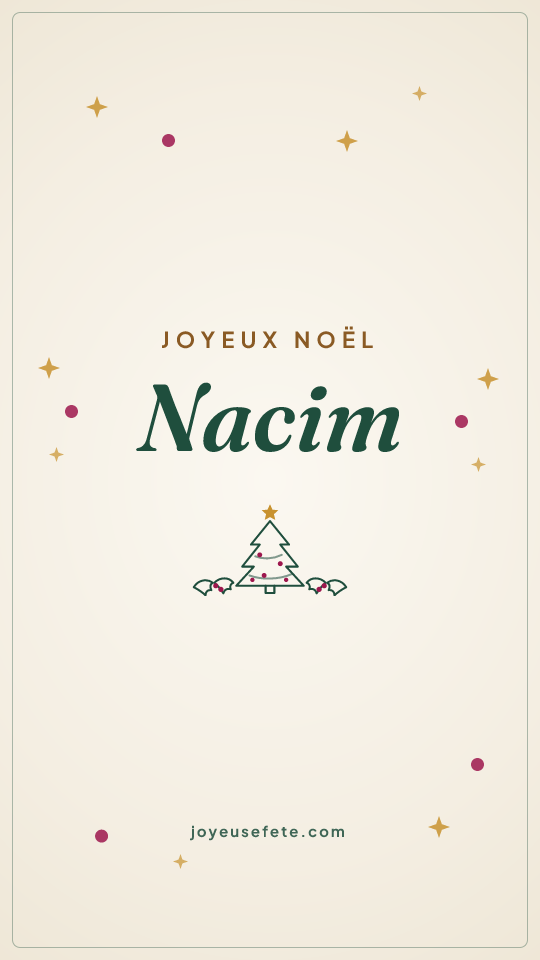 Image « Joyeux Noël Nacim » au format story