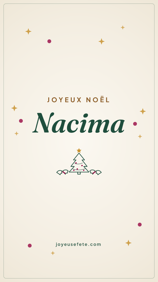 Image « Joyeux Noël Nacima » au format story