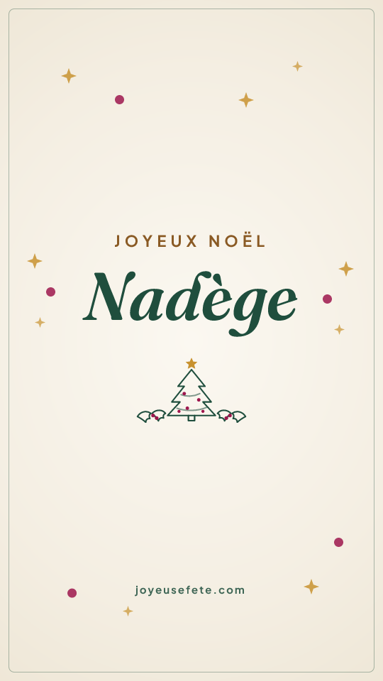 Image « Joyeux Noël Nadège » au format story