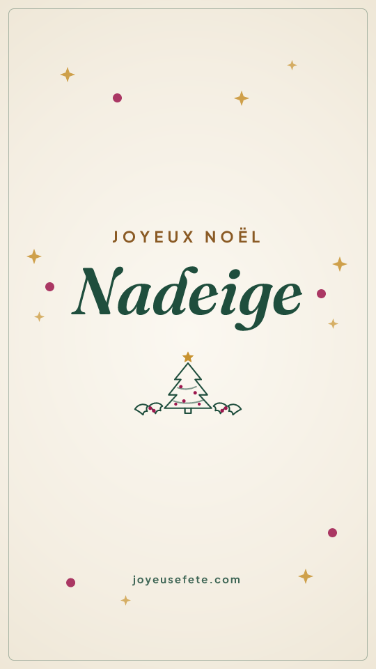 Image « Joyeux Noël Nadeige » au format story