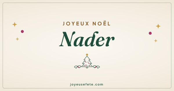 Image « Joyeux Noël Nader » au format large