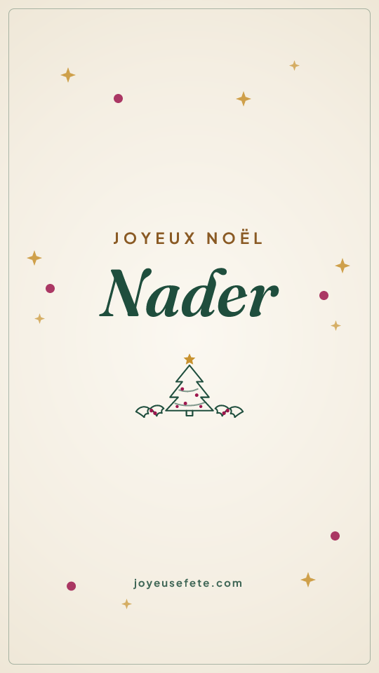 Image « Joyeux Noël Nader » au format story