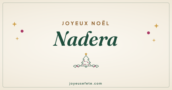 Image « Joyeux Noël Nadera » au format large