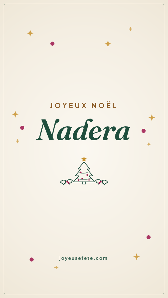 Image « Joyeux Noël Nadera » au format story