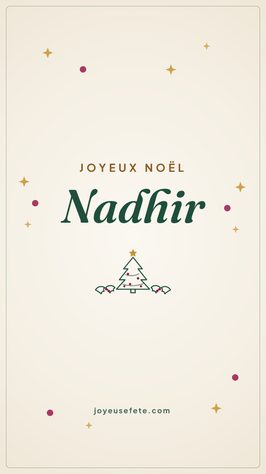 Image « Joyeux Noël Nadhir » au format story
