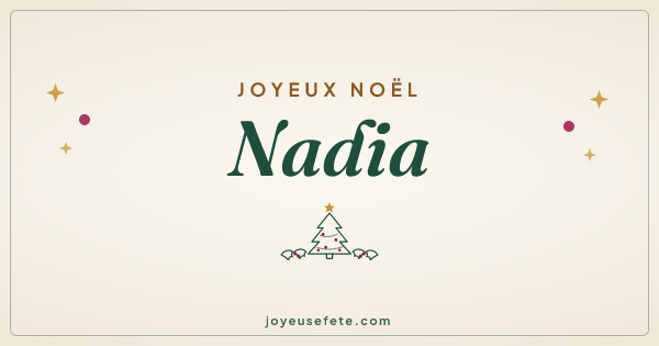 Image « Joyeux Noël Nadia » au format large