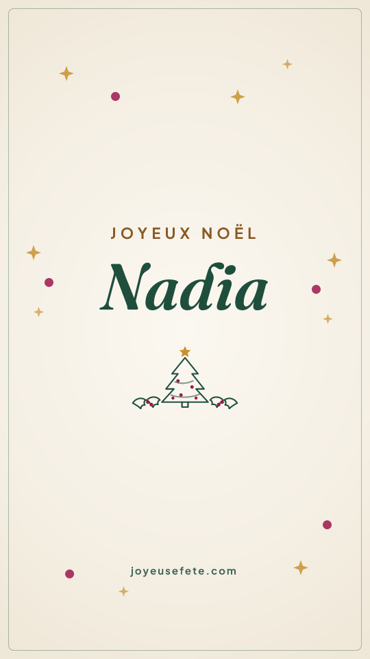 Image « Joyeux Noël Nadia » au format story
