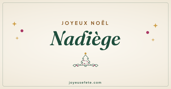 Image « Joyeux Noël Nadiège » au format large
