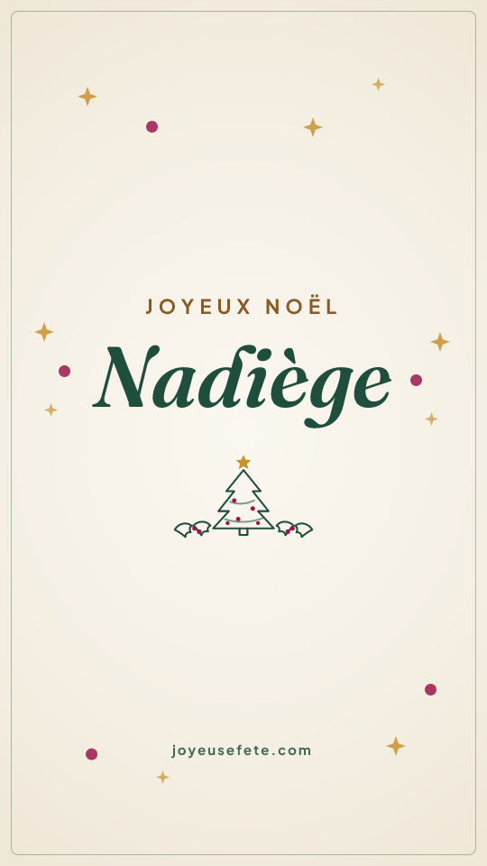 Image « Joyeux Noël Nadiège » au format story