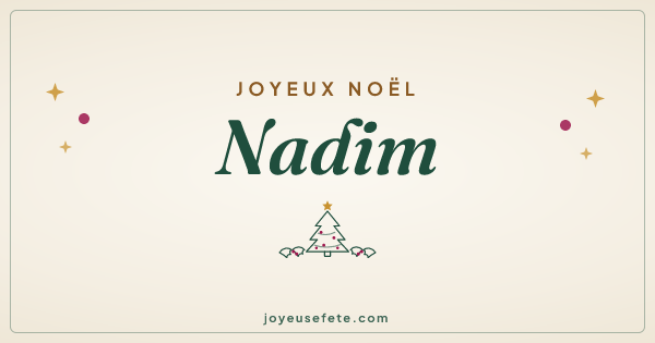 Image « Joyeux Noël Nadim » au format large