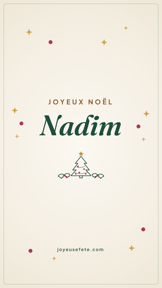 Image « Joyeux Noël Nadim » au format story