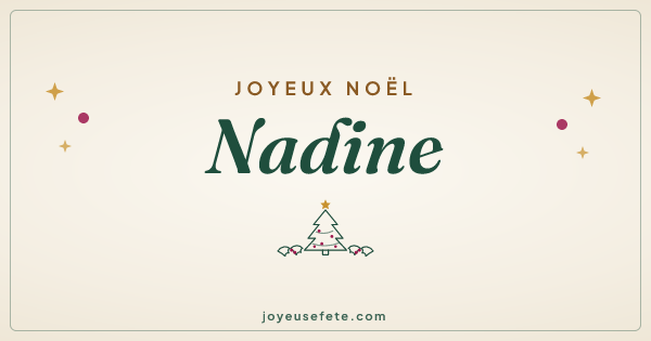 Image « Joyeux Noël Nadine » au format large