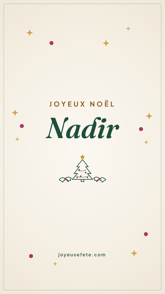 Image « Joyeux Noël Nadir » au format story