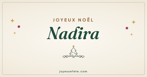 Image « Joyeux Noël Nadira » au format large
