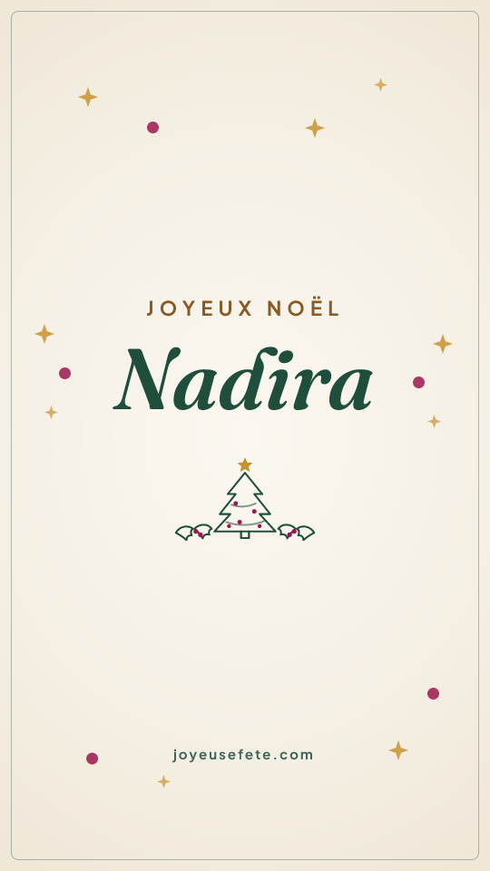Image « Joyeux Noël Nadira » au format story