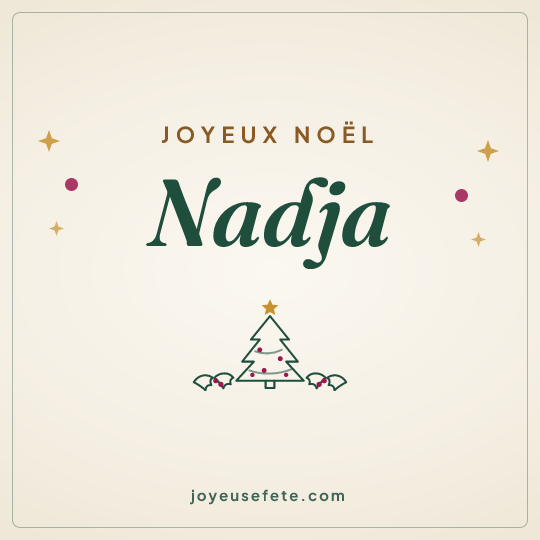 Image carrée « Joyeux Noël Nadja » pour WhatsApp