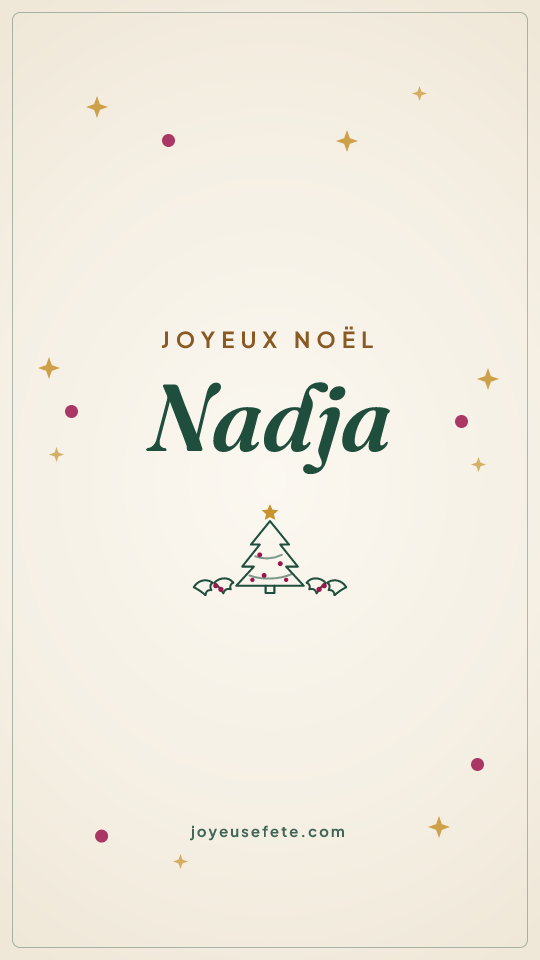 Image « Joyeux Noël Nadja » au format story