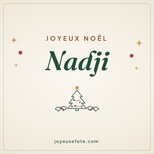 Image carrée « Joyeux Noël Nadji » pour WhatsApp