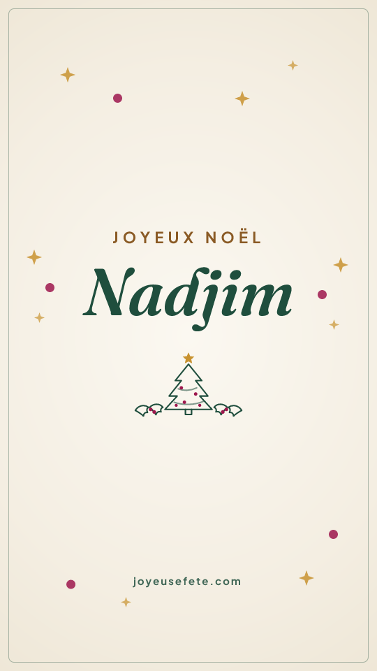 Image « Joyeux Noël Nadjim » au format story