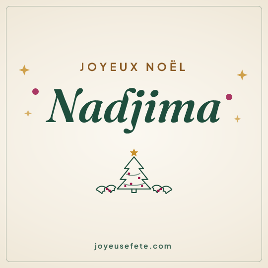 Image carrée « Joyeux Noël Nadjima » pour WhatsApp