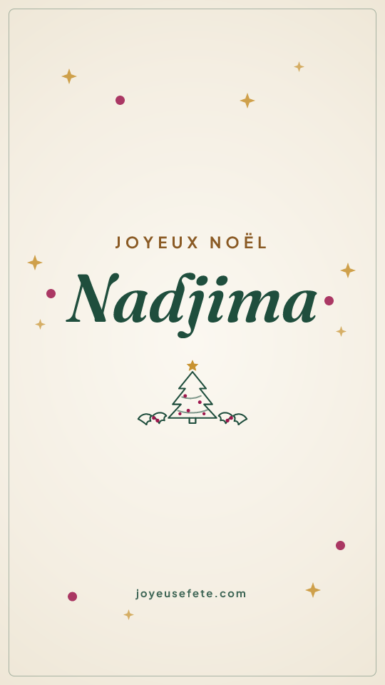 Image « Joyeux Noël Nadjima » au format story